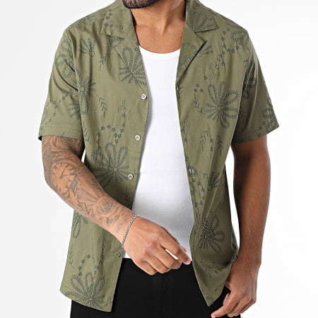 Uniplay - Chemise Manches Courtes Estivale Ajourée 156 Vert Kaki