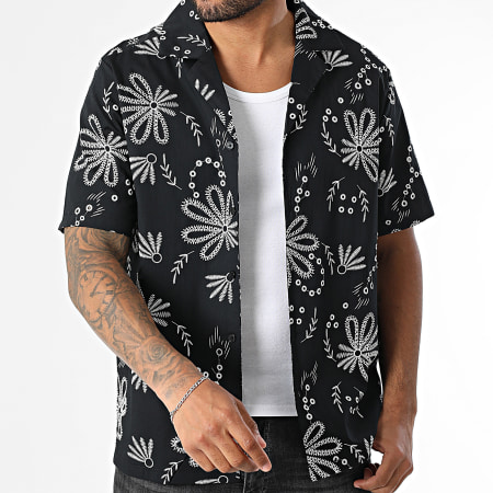 Uniplay - Chemise Manches Courtes Estivale Ajourée 156 Noir