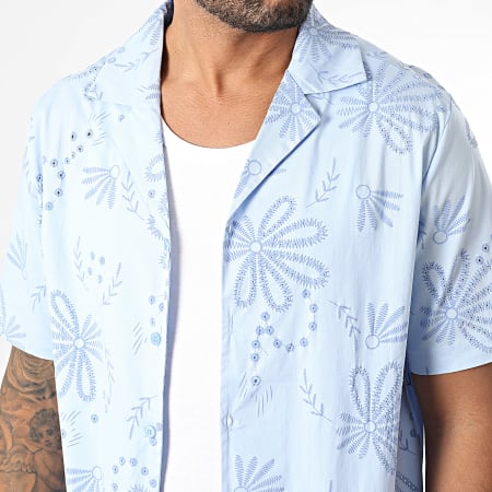 Uniplay - Chemise Manches Courtes Estivale Ajourée 156 Bleu Clair