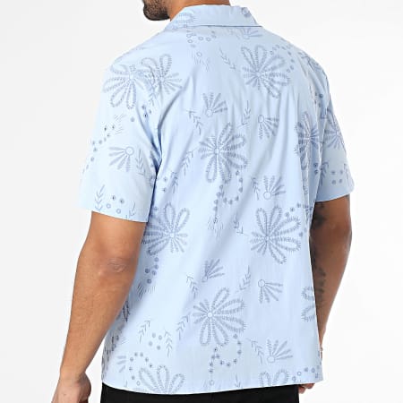 Uniplay - Chemise Manches Courtes Estivale Ajourée 156 Bleu Clair
