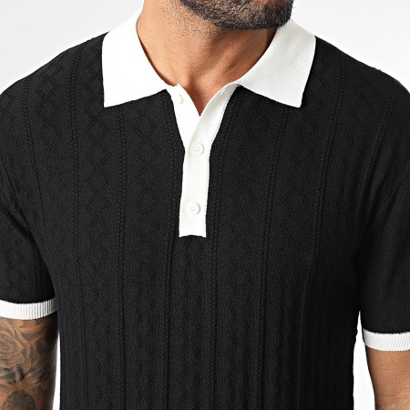 Uniplay - Polo Manches Courtes Maille 909 Noir Blanc
