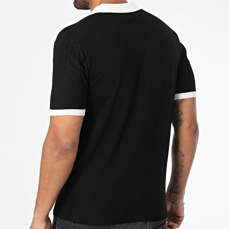 Uniplay - Polo Manches Courtes Maille 909 Noir Blanc