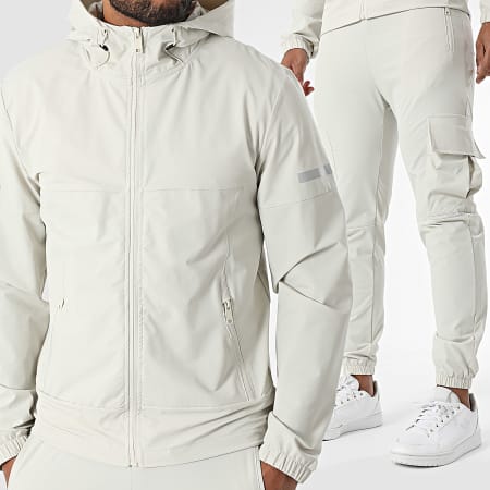 Classic Series - Hooded Zip Jacket en Joggingbroek Set 034 Beige