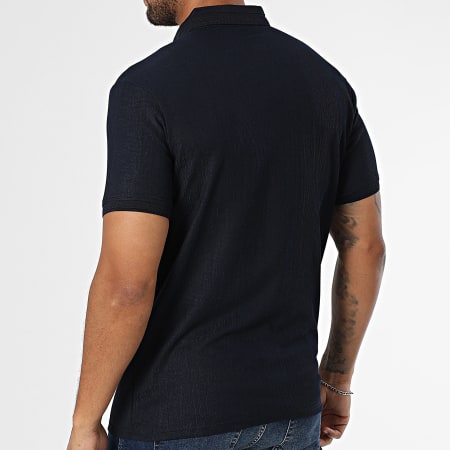 Classic Series - Polo Manches Courtes Côtelé 001 Bleu Marine