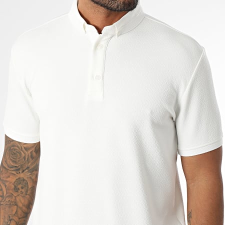 Classic Series - Polo Manches Courtes Texturé 004 Blanc