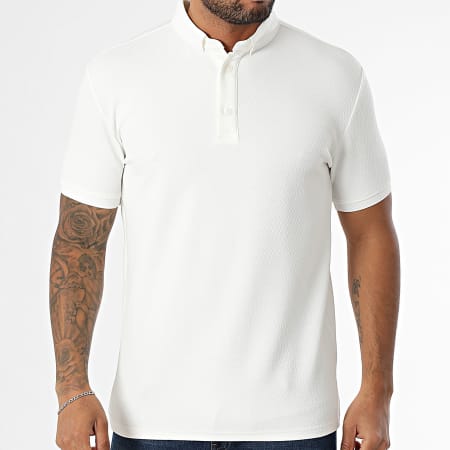 Classic Series - Polo Manches Courtes Texturé 004 Blanc