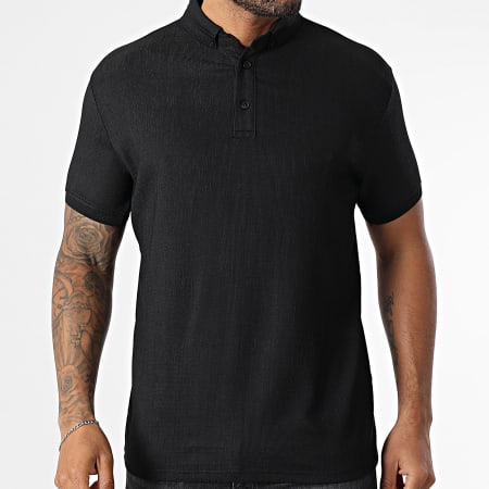 Classic Series - Polo Manches Courtes Côtelé 001 Noir