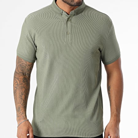 Classic Series - Polo Manches Courtes Côtelé 001 Vert Kaki