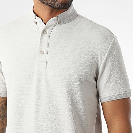 Classic Series - Polo Manches Courtes Texturé 004 Gris Clair