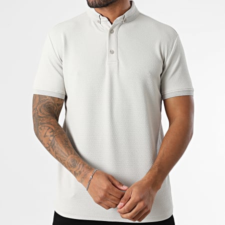 Classic Series - Polo Manches Courtes Texturé 004 Gris Clair