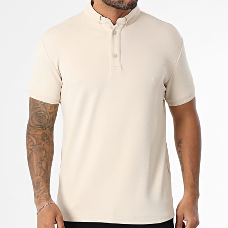 Classic Series - Polo Manches Courtes Texturé 004 Beige