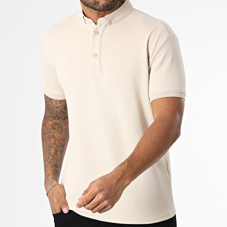 Classic Series - Polo Manches Courtes Texturé 004 Beige