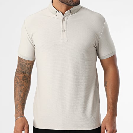 Classic Series - Polo Manches Courtes Texturé 002 Gris Clair