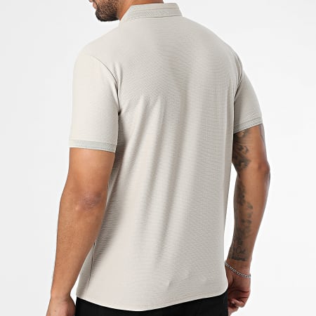 Classic Series - Polo Manches Courtes Texturé 002 Gris Clair