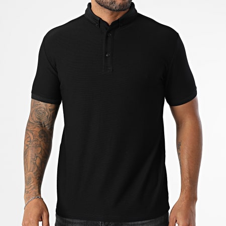 Classic Series - Polo Manches Courtes Texturé 002 Noir