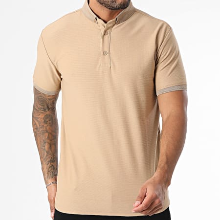Classic Series - Polo Manches Courtes Texturé 002 Camel Clair