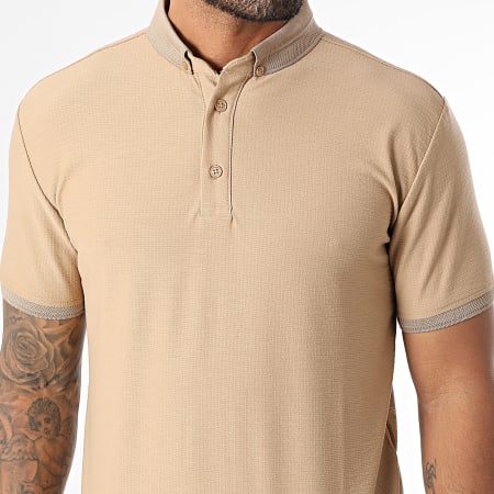Classic Series - Polo Manches Courtes Texturé 002 Camel Clair