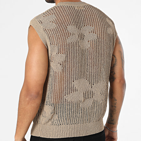 Frilivin - Débardeur En Maille Ajouré 33A Beige
