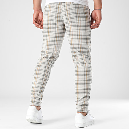 Frilivin - Pantalon A Carreaux Skinny Gris