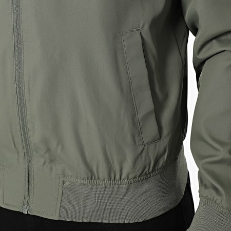 JJREBEL - Bastian Harrington Khaki Groene Rits Jas