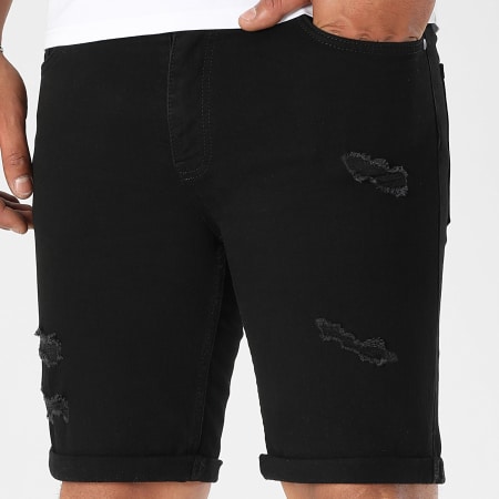 LBO - Short Jean Avec Destroy 3846 Noir