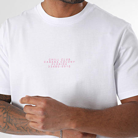 Luxury Lovers - Tee Shirt Oversize Chill Club Rose Blanc