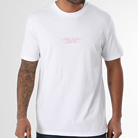 Luxury Lovers - Tee Shirt Oversize Chill Club Rose Blanc