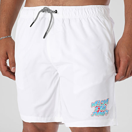Mougli x La Jungle Short De Bain Welcome The Jungle Blanc