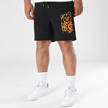 Sale Môme Paris - Short Jogging Nounours Dripping Graffiti Noir Orange