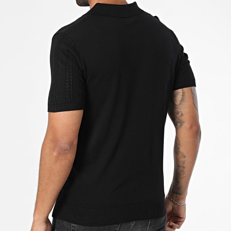 Uniplay - Polo Manches Courtes Maille Ajouré 13K Noir
