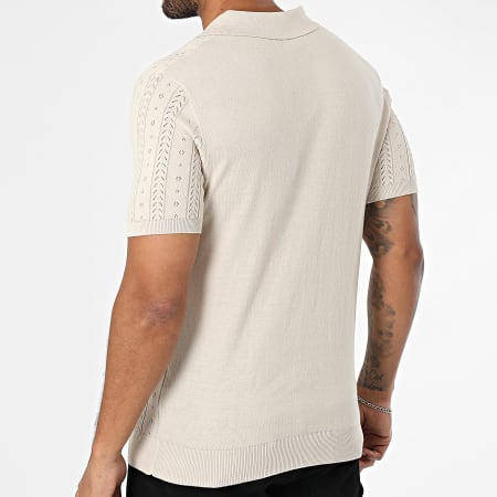 Uniplay - Polo Manches Courtes Maille Ajouré 13K Beige