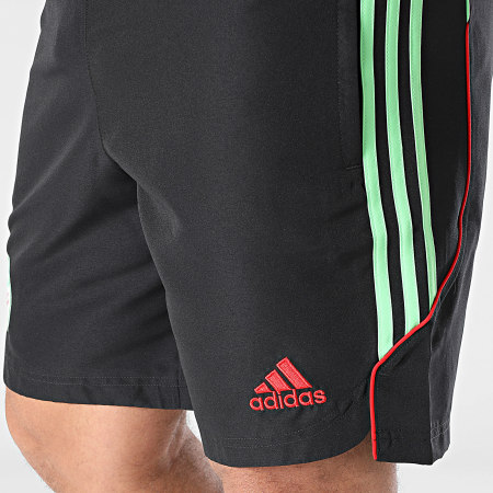 Adidas Sportswear - Short Jogging A Bandes Algérie JN1723 Noir Vert Rouge