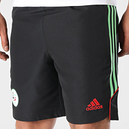 Adidas Sportswear - Short Jogging A Bandes Algérie JN1723 Noir Vert Rouge