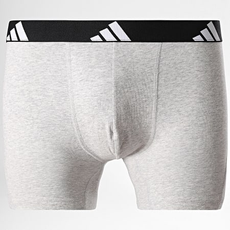 adidas - Lot De 3 Boxers Active Flex Cotton JK3968 Noir Gris Chiné Blanc