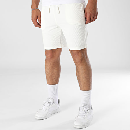 Only And Sons - Short Jogging Regular Fit Waffle Kian Seersucker Beige Clair
