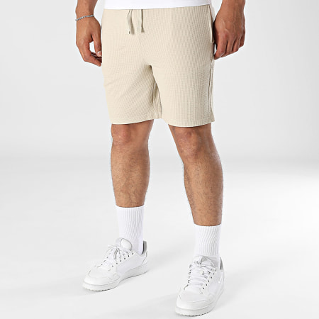 Only And Sons - Short Jogging Regular Fit Waffle Kian Seersucker Beige