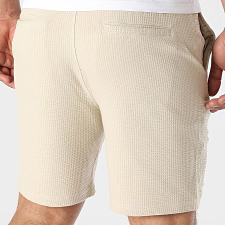Only And Sons - Short Jogging Regular Fit Waffle Kian Seersucker Beige