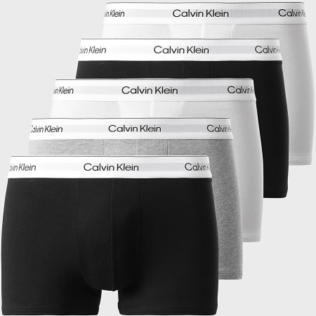 Calvin Klein - Set van 5 LV00NB4393 Zwart Wit Heather Grijze Boxershorts