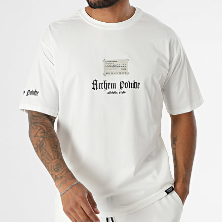 MTX - Ensemble Tee Shirt Oversize Large Et Short Jogging 5JA Blanc