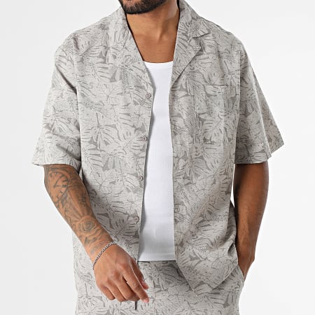 MTX - Ensemble Chemise Manches Courtes Et Short Jogging En Lin 36A Beige