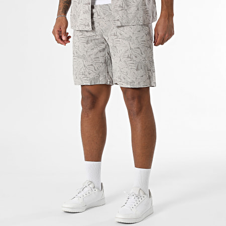 MTX - Ensemble Chemise Manches Courtes Et Short Jogging En Lin 36A Beige