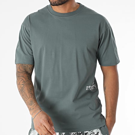 MTX - Ensemble Tee Shirt Oversize Large Et Short Jogging 635 Gris Anthracite