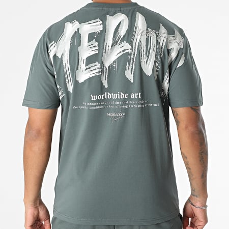 MTX - Ensemble Tee Shirt Oversize Large Et Short Jogging 635 Gris Anthracite