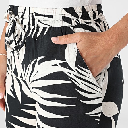 Only - Pantalon Femme Nova Life Noir Ecru