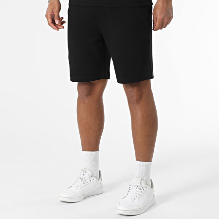 Classic Series - Maglietta grande oversize e pantaloncini da jogging testurizzati 051 Set nero