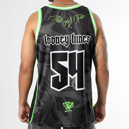 Looney Tunes - Débardeur Collector Jersey Taz Badge 54 Noir Vert