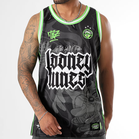 Looney Tunes - Débardeur Collector Jersey Taz Badge 54 Noir Vert