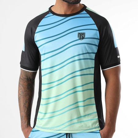 MA9 Mafia Nueve - Ensemble Tee Shirt Et Short Jogging A Bandes Hypernova Volt Green Fresh Icy