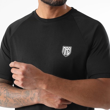 MA9 Mafia Nueve - Ensemble Tee Shirt Et Short Jogging Essential Back Tape Black