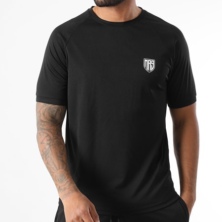 MA9 Mafia Nueve - Ensemble Tee Shirt Et Short Jogging Essential Back Tape Black